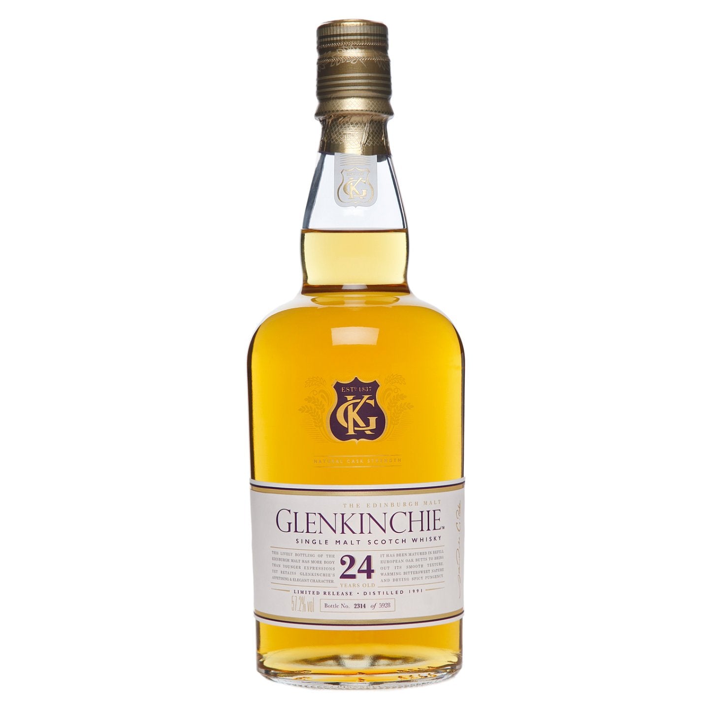 Glenkinchie 24 Year Old Single Malt Scotch Whisky 700mL